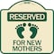 Signmission Blue Reserved Parking for New Mothers Heavy-Gauge Aluminum Sign, 18" x 18", TG-1818-24297 A-DES-TG-1818-24297 - alternate 1